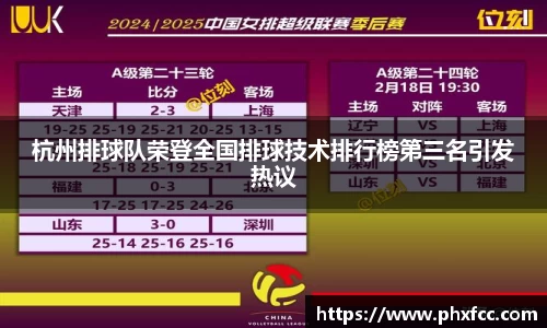 杭州排球队荣登全国排球技术排行榜第三名引发热议